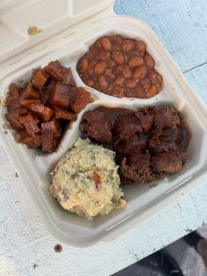 Rib tips combo   at Vegan Mob in San Bruno