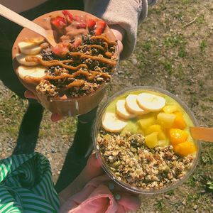 Chocolovely and tropical bowl at Stormy's Food Truck in Chilliwack
