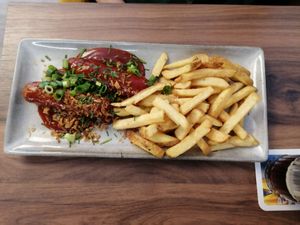 Vegane Version der Currywurst at Der Ostfriese in Emden