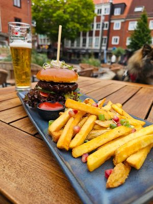 Texas bbq burger at Der Ostfriese in Emden