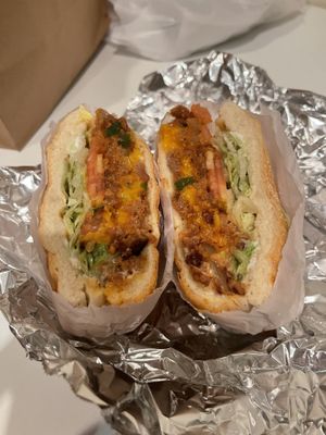 vegan chopped cheese sandwich  at Plantega - Silver Moon Deli in New York City