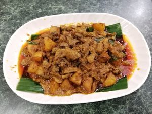 vegan lamb curry at New Amata Vegetarian in Klang