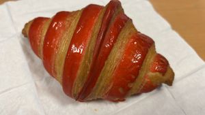 Croissant 🥐 à la fraise 🍓 🌱   at La Pâtisserie Vegan - Les Saveurs De La Bastille in Liege