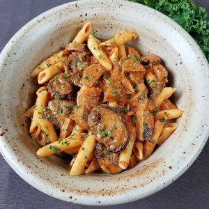 Penne alla vodka at Plant Power Nashville  in Brentwood