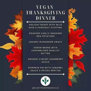 Thanksgiving menu at Plant Power Nashville  in Brentwood