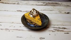 Pumpkin cheesecake at Plant Power Nashville  in Brentwood