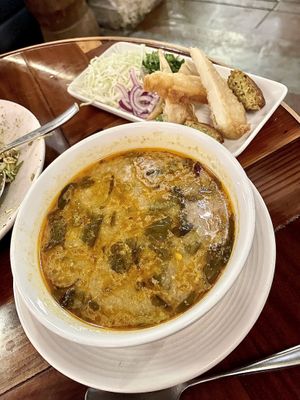 Sambusa soup - so delicious 🌱 #Veganuary at Burma Love in San Francisco