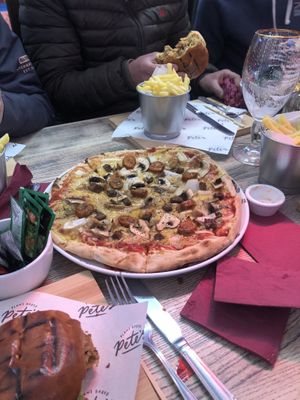 Meatfeast pizza at The Woolpack in Wilstead