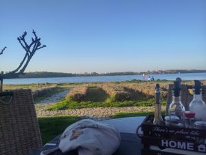 View of the Danube from the outside seating area at Istar in Silistra