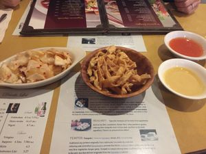 Snacks you get when you sit down! (taken in 2017) at Mr. Chan in Pikesville