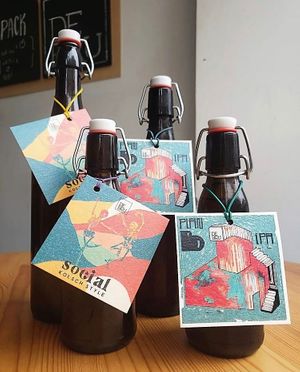 Beers in reusable bottles at DeBru in Lisbon