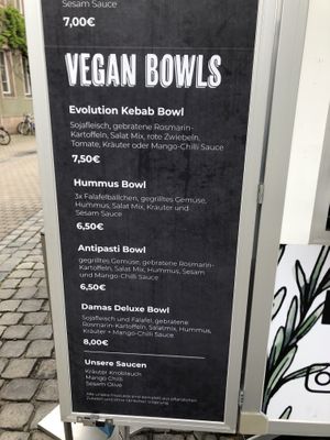 Menu at DAMAS - Vegan Kebab & Falafel in Erlangen