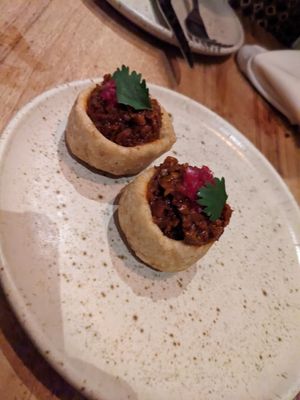 Mushroom sopes at Suerte in Austin