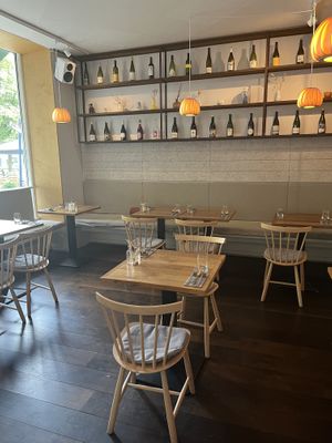 Inside (outdoor seating available as well)  at Bistro Lupa in Copenhagen