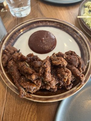 BBQ trumpet mushrooms from their fungus farm. Unreal!  at Bistro Lupa in Copenhagen