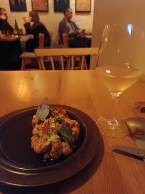 Cauliflower with umami broth at Bistro Lupa in Copenhagen