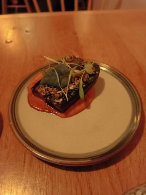 Crispy eggplant at Bistro Lupa in Copenhagen