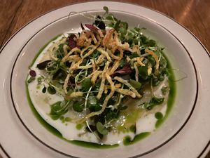 Starter potato saladd  at Bistro Lupa in Copenhagen