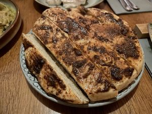 Bread with shiitake rub  at Bistro Lupa in Copenhagen