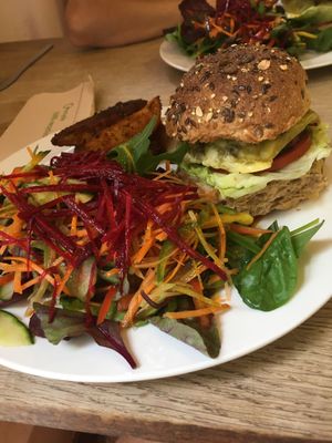 My vegan burger 🥰 at The Beech Cafe in Petersfield