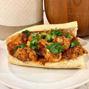 Buffalo Soldier Grinder - buffalo cauliflower, cilantro, baguette at Vegan City Hawai'i in Honolulu