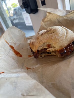 Vegan buffalo burger  at Vegan City Hawai'i in Honolulu