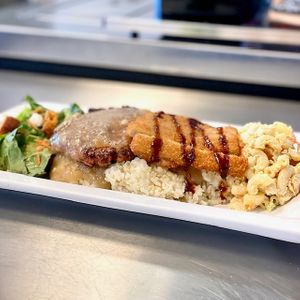 Hamma Steak Katsu Combo at Vegan City Hawai'i in Honolulu