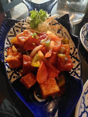 Sweet sour stir fry at Thai Garden in Galway