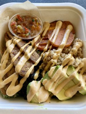 Deconstructed Burrito Bowl 😋   at The Country Eatery in Kahuku