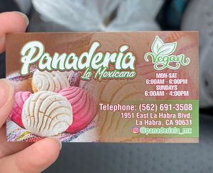 info!   at Panaderia y Pasteleria la Mexicana in La Habra