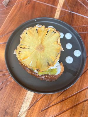 Vegan french toast  at Italdo  in Tulum