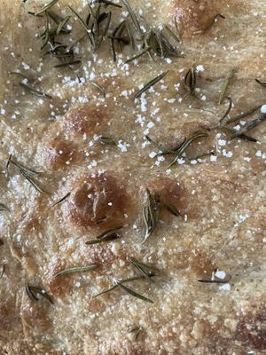 Rosemary focaccia   at Italdo  in Tulum