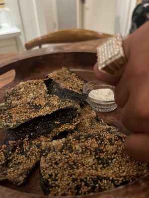 Nori chips  at Island Vintage Wine Bar in Honolulu