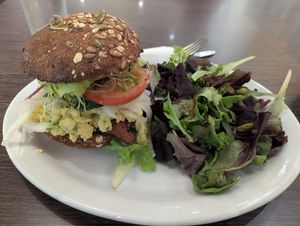 Egg and bacon sandwich at Island Vintage Wine Bar in Honolulu