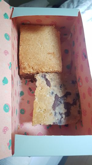 oops our cakes somehow flipped at Kjeks - Schanze in Hamburg