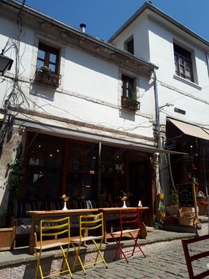 Outside at Edua in Gjirokaster