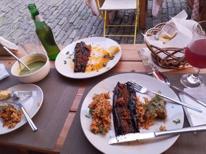 Our food at Edua in Gjirokaster