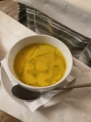 Squash/pumpkin soup  at Edua in Gjirokaster