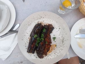 Eggplant at Edua in Gjirokaster