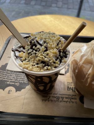 Chocolate soy milk shake  at Hank Vegan Burger in Lille