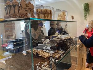 Notice there’s lots of GF too.  at Dee Dees Vegan Cafe in Biggleswade