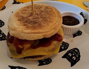 Brunch biscuit, simple but filling and tasty. at Dee Dees Vegan Cafe in Biggleswade