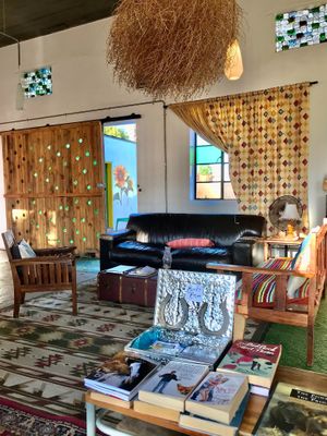 Good books at Karoo Artist's Café in Philippolis