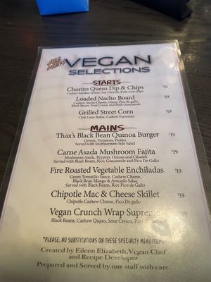 Menu   at Javelina Cantina in Sedona