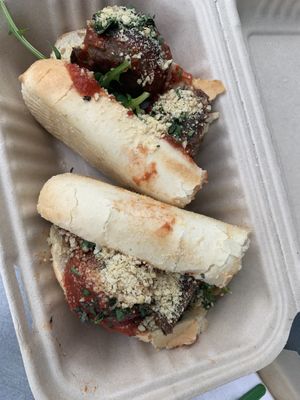 Meatball sub at DC Vegan in Washington