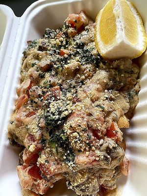 Scampi toast  at DC Vegan in Washington