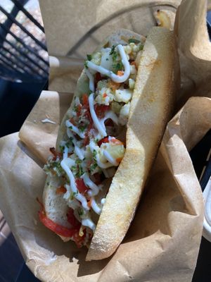 Sausage and peppers  at DC Vegan in Washington