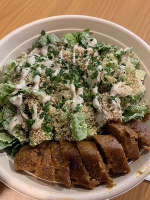 Caesar with a vegan sausage  #Veganuary at DC Vegan in Washington