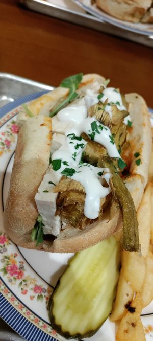 Fried artichoke sub at DC Vegan in Washington