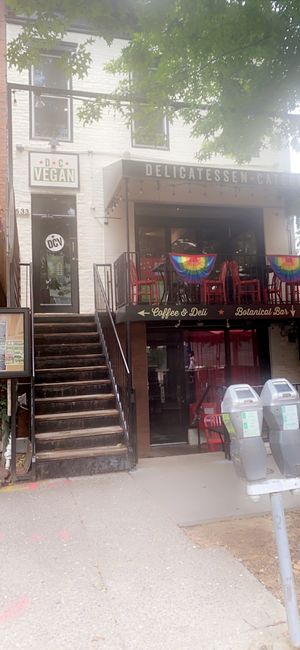Outdoor seating   at DC Vegan in Washington